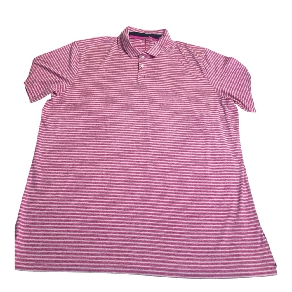 Nike TW Tiger Woods Dri-Fit Striped Polo Shirt Pink XL - Picture 3 of 11